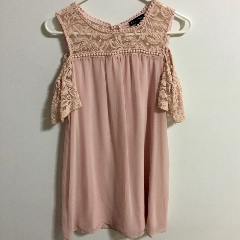 As U Wish Cold Shoulder Dress